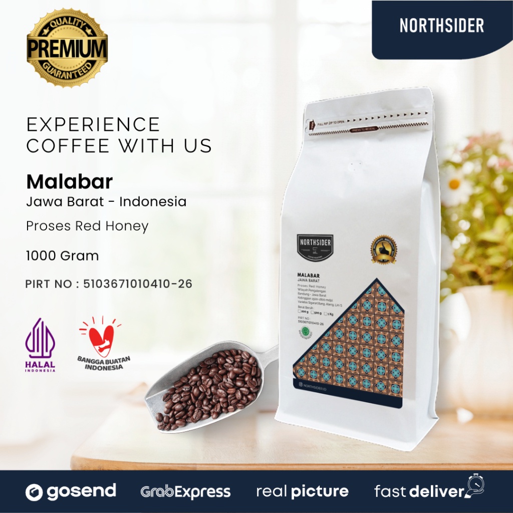 

Northsider Kopi Arabika Java Malabar Red Honey coffee 1Kg