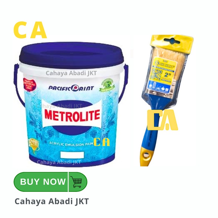 

METROLITE PUTIH 1LITER + Kuas 2in Sibiru