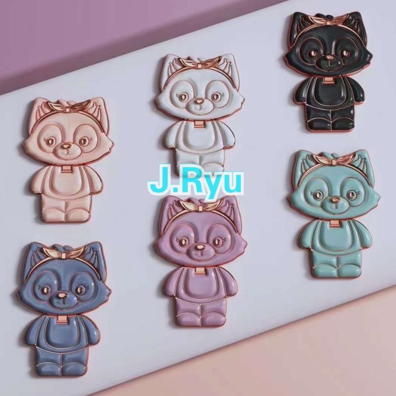 JRYU Stand Holder Handphone Motif KITTEN CERMIN + MAGNET /  phone stand holder / dudukan hp universa