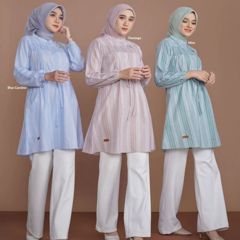 TERBARU. TERLARIS. COD BISA ZELMIRA TUNIC / OLLA TUNIC by Nadheera Luxury [ NEW - ND Pattern Tunic S