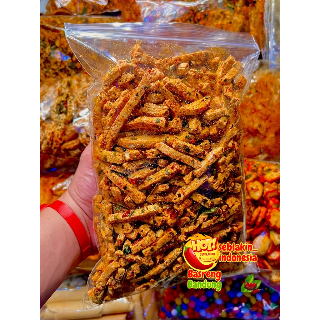 

100gr - BASRENG BANDUNG VIRAL BUMBU SUPER HOTT CABE PEDAS DAUN JERUK/ BASRENG SULTAN JELETOT