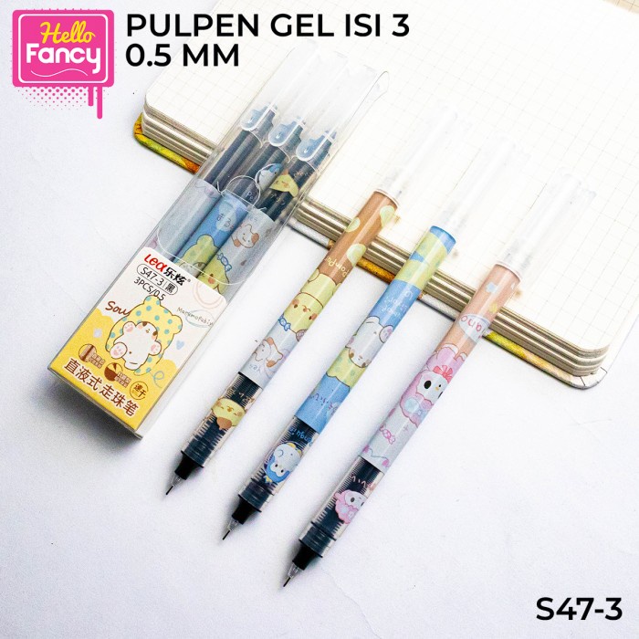 

Gel Pen Candy Karakter Marumofubiy/PULPEN-S47-3 Gel 0.5 mm 1 Pak isi3