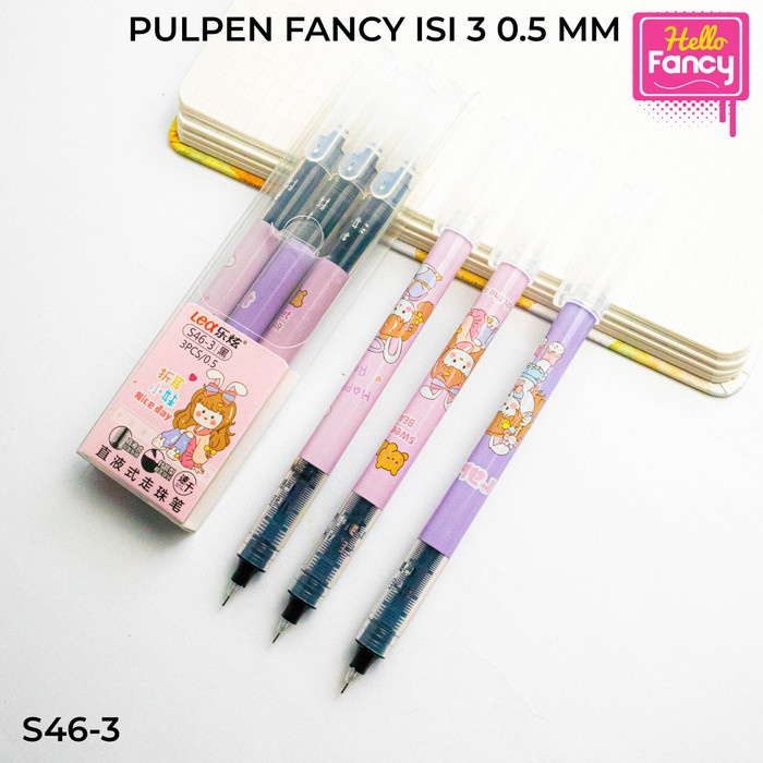 

Gel Pen Candy Karakter Nice Day / PULPEN-S46-3 Gel 0.5 mm 1 Pak isi 3