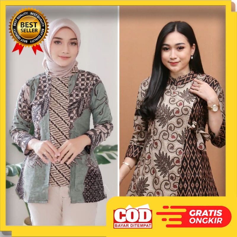 Batik wanita | Batik kerja wanit | Batik wanita modern | Baju batik wanita | Atasan batik wanita mur