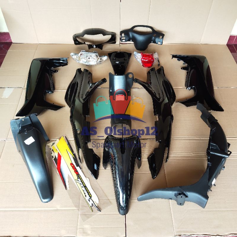 PROMO TERMURAH COVER BODY FULL HALUS KASAR SUZUKI SMASH 110 KARBU LAMA - FULL BODY HALUS KASAR 1 SET