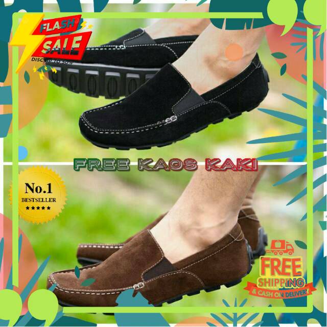 SNIKERS TOP BEST SELER /Promoo  Sepatu slip on pria kickers casual slop formal kerja kantor kulit as