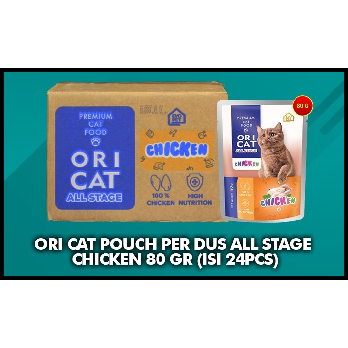 oricat ORI CAT POUCH DUS KARTON Isi 24 PCS makanan basah kucing saset