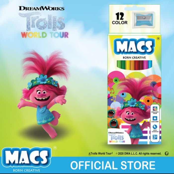 

MACS Pensil Gambar Trolls 12 Warna