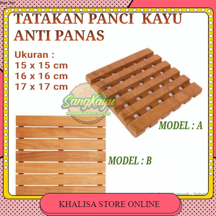 Tatakan panci panas alas panci kayu anti panas kotak talenan kayu | tatakan panci kayu | alas panci 