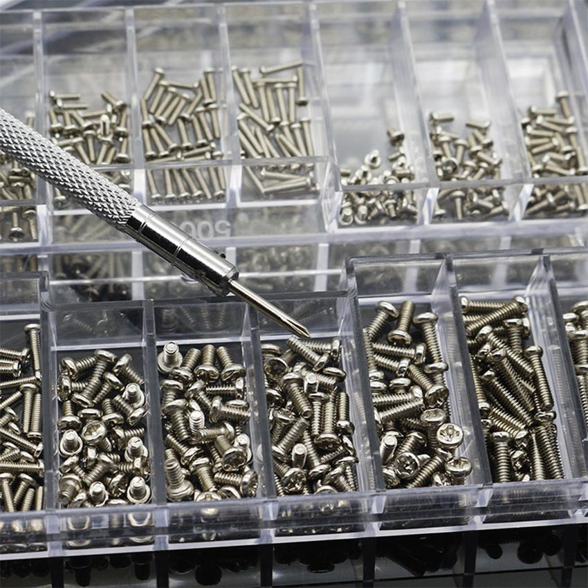 RB Baut Mini Kit Screw Sekrup Laptop Notebook HP Computer Kacamata Jam Tangan Watch 500 Pcs (Flat