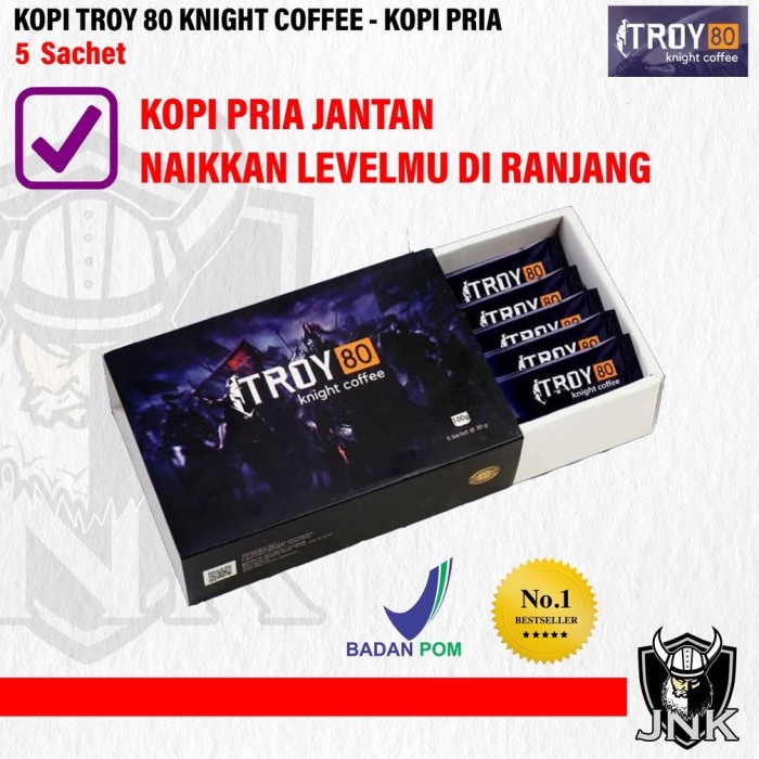 

[READY] Kopi Troy 80 1 Box isi 5 Sachet | Suplemen Pria Herbal Knight