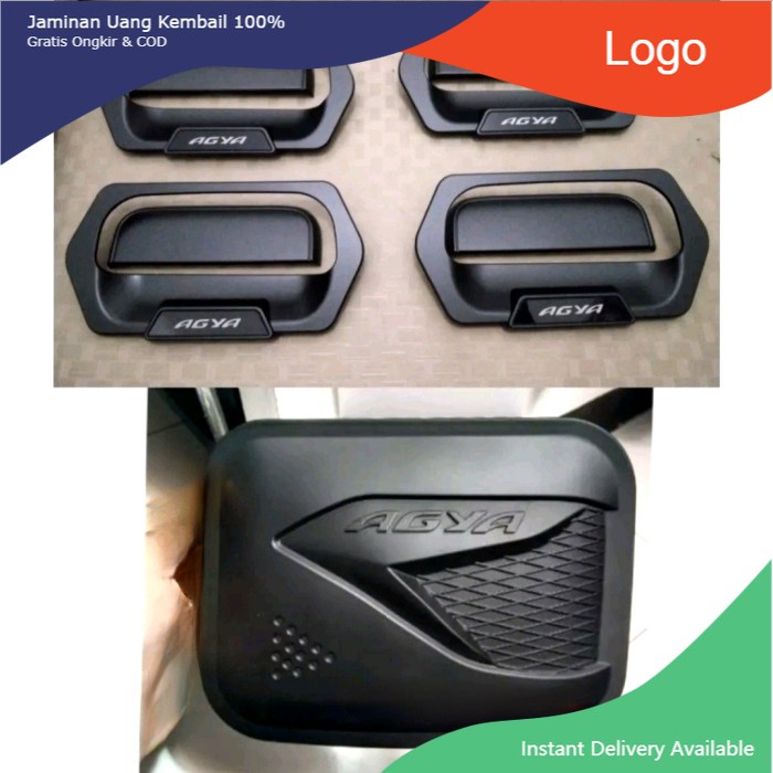 Paket handle+outer+tank cover hitam doff Agya lama 2014-2022. Aksesoris mobil