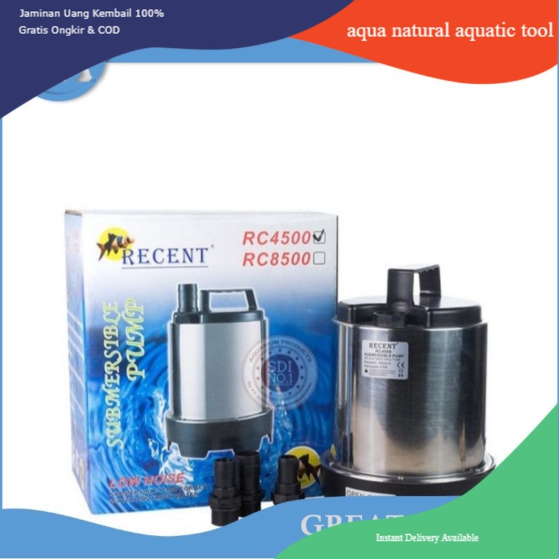 pompa air celup kolam ikan air terjun recent rc 4500 stainless