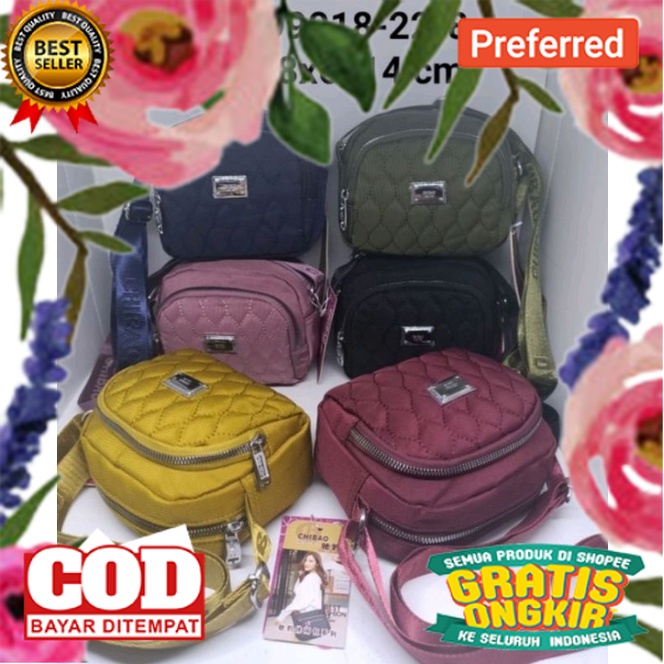 TAS SELEMPANG CHIBAO KANVAS ORIGINAL 99018-22-30#// TAS SLEMPANG . TAS WANITA / TAS KANTOR / TAS IMP