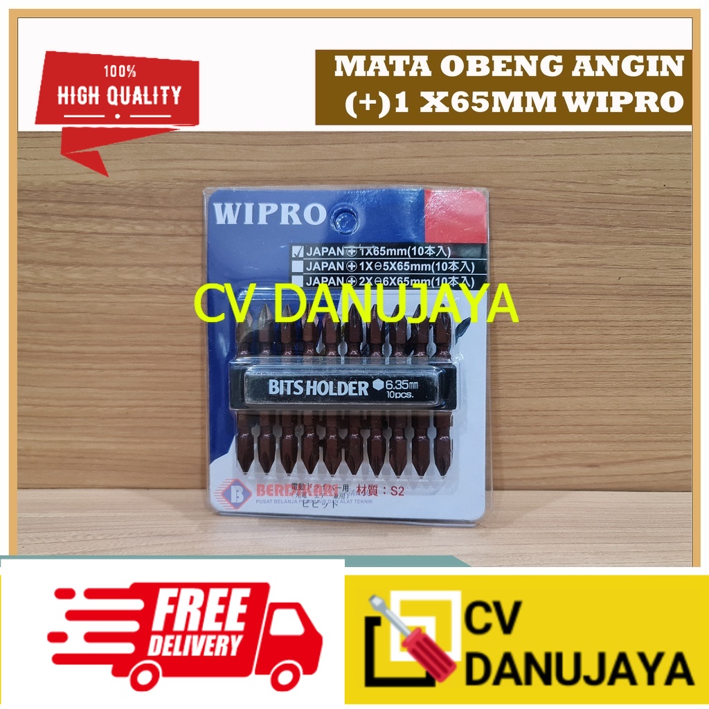 WIPRO 1 Pcs Mata Obeng Plus PH 1 Mata Bor Obeng Angin Magnet PH1 65MM