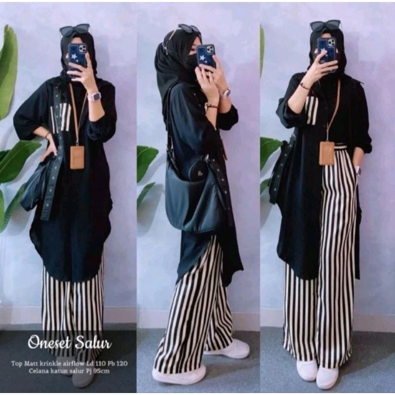 Baju Gamis Murah - ONE SET SALUR / SETELAN KULOT / SET CELANA