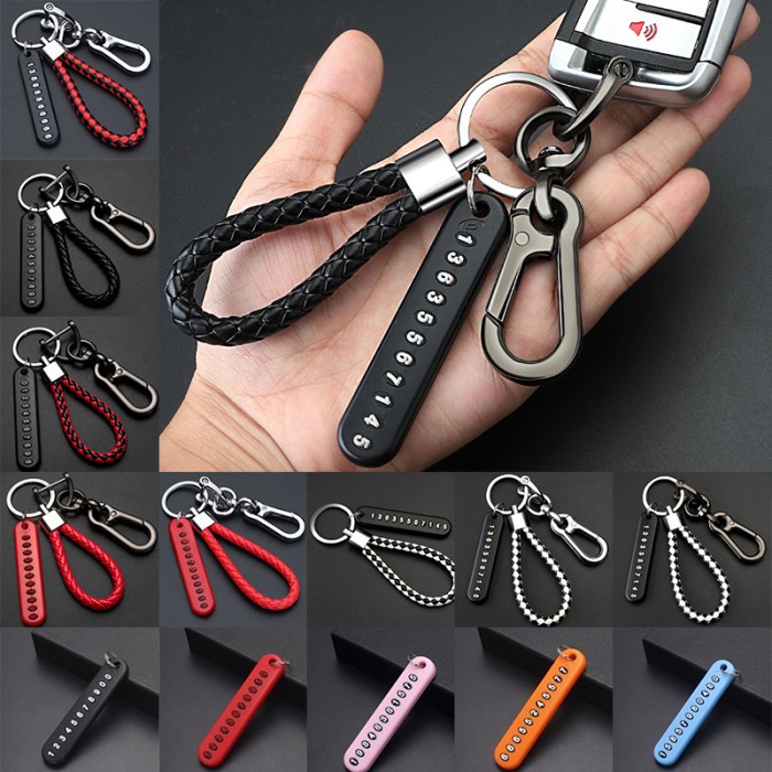 Buckle Tag No HP Gantungan Kunci Tali Warna Carabiner