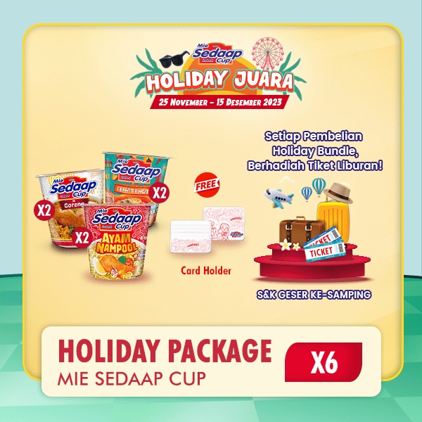 

Holiday Package Mie Sedaap Cup Free Card Holder