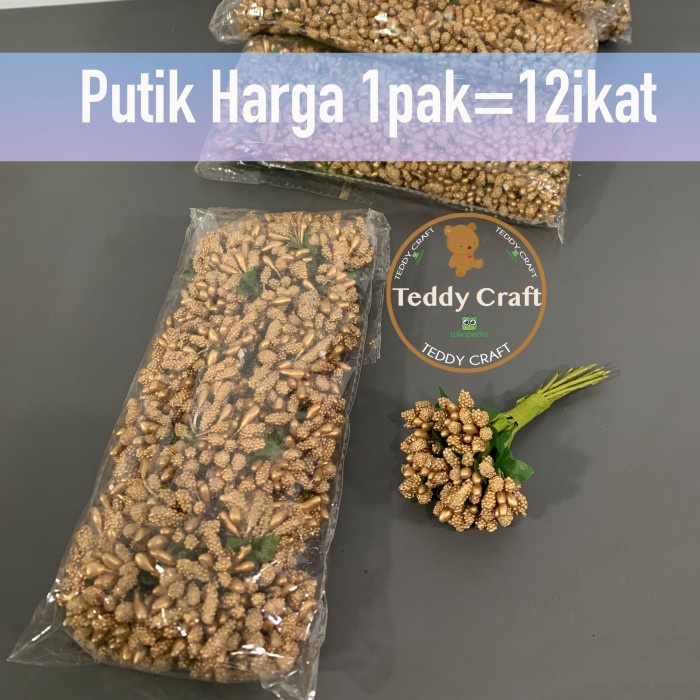 

promosi Putik Gula Putik Anggur 1pack isi 12 ikat - Craft Kerajinan tangan - Gold