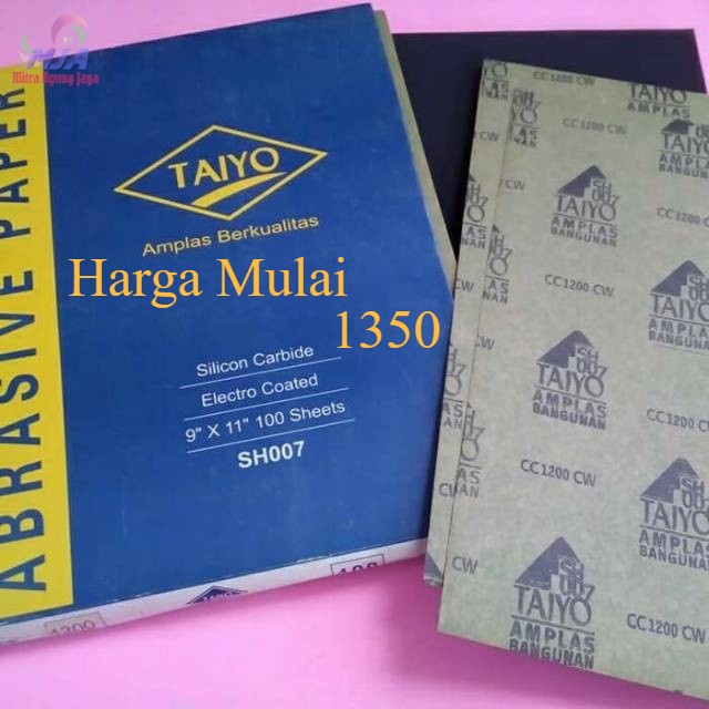 SAS AMPLAS TAIYO LEMBARAN / WATERPROOF DUCO - AMPLAS BANGUNAN TAIYO KERTAS PASIR Grit 60 80 100 120 