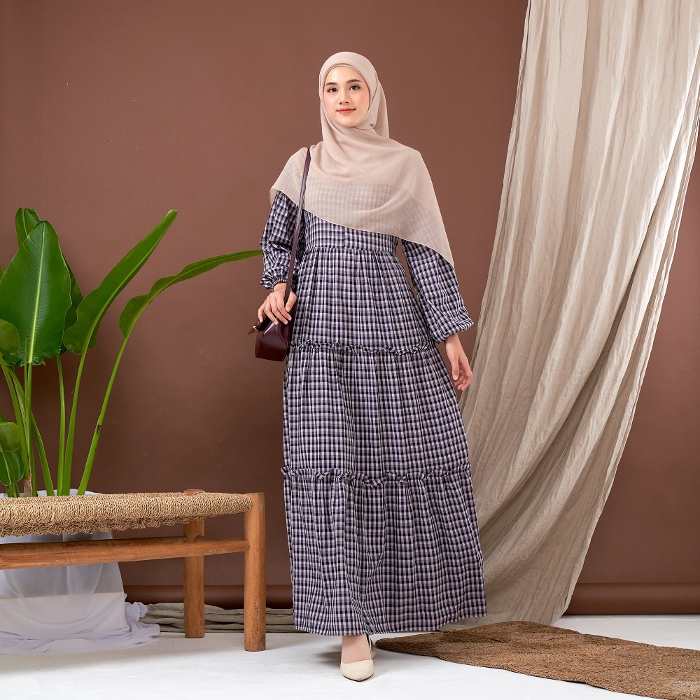 Le Khari Lituayu Gamis Katun Gamis Busui Gamis Homedress Size S - XL-3