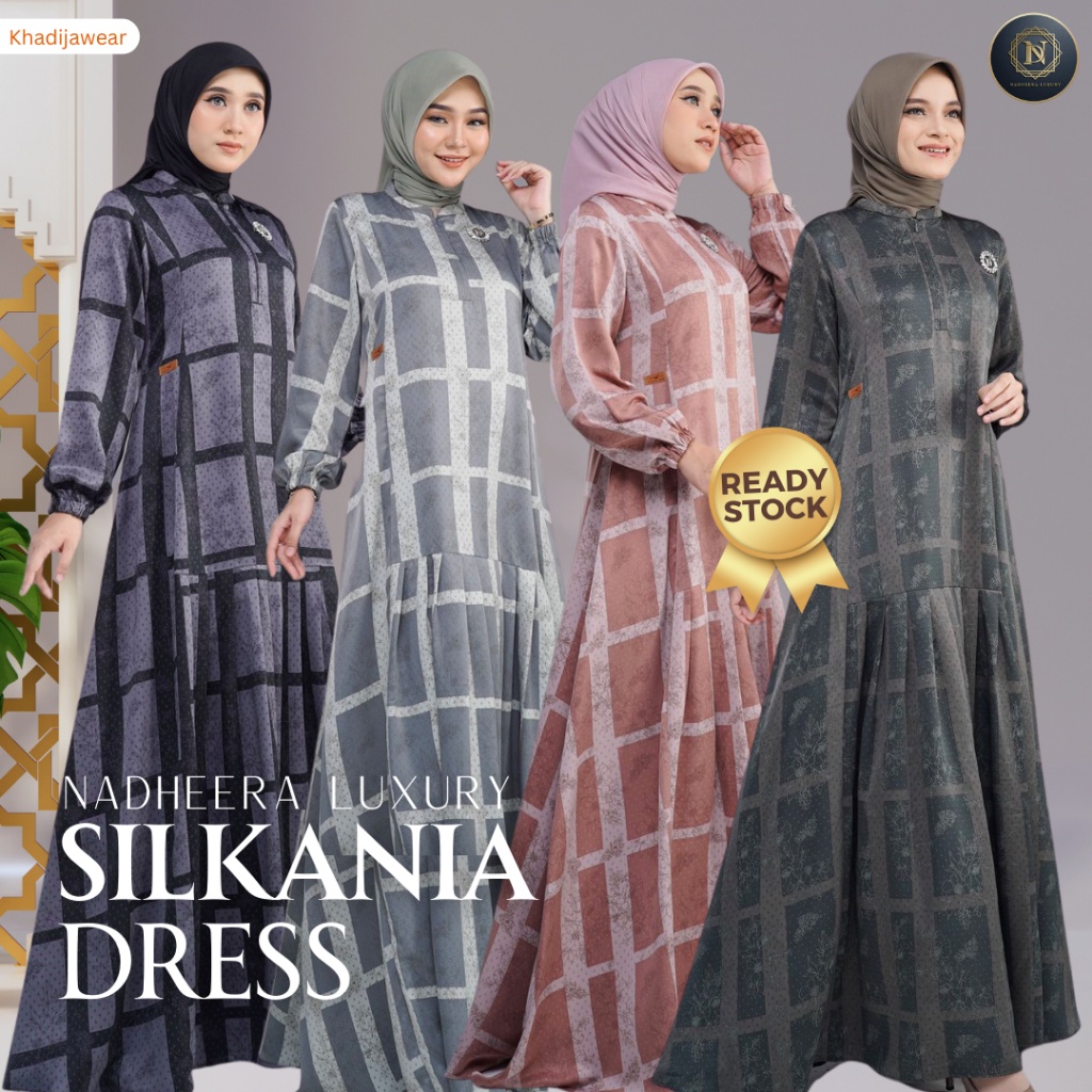 [BISA COD] NADHEERA LUXURY SILKANIA DRESS gamis terbaru nadheera luxury 2023 2024 nadhera official o