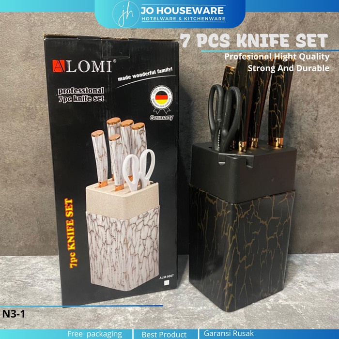 

Pisau set gagang marble premium tajam / Alomi knife hight quality N3-1