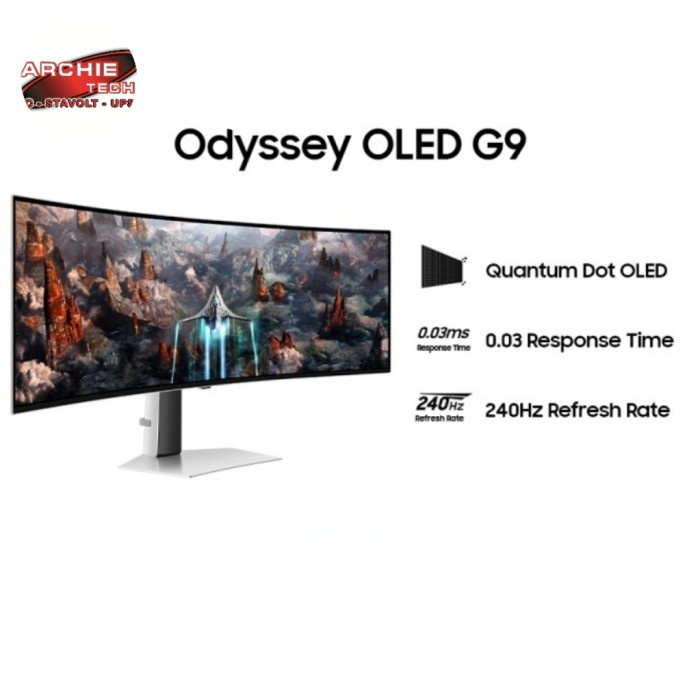 Samsung Odyssey OLED G9 49" G93SC Dual QHD 240Hz Curved Gaming Monitor