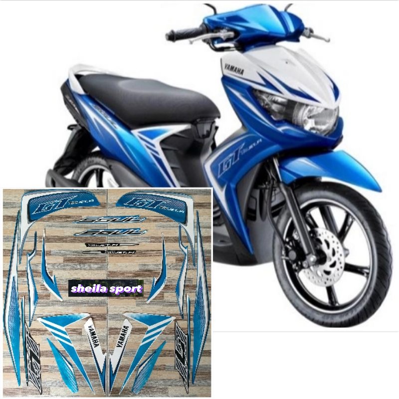 striping mio soul stiker Yamaha Mio soul GT street 115 biru tahun 2013 2014