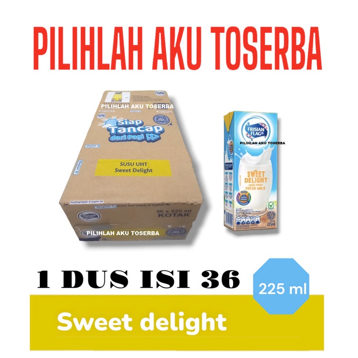 

Susu Frisian Flag SWEET DELIGHT 225 ml - (HARGA 1 DUS ISI 36)