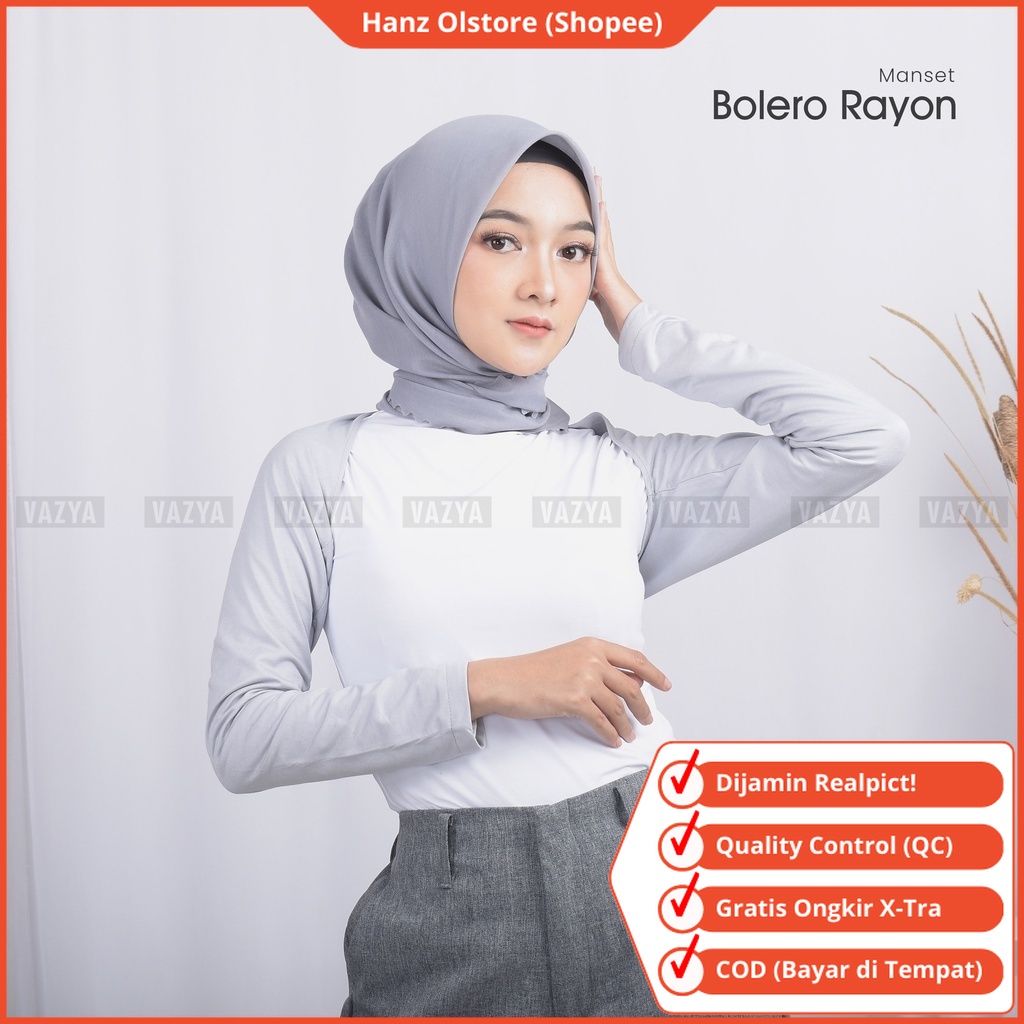 Hanz Olstore Manset Lengan Panjang Mangset Baju Polos Dewasa Maset Menset Wanita Inner Basic Iner Te