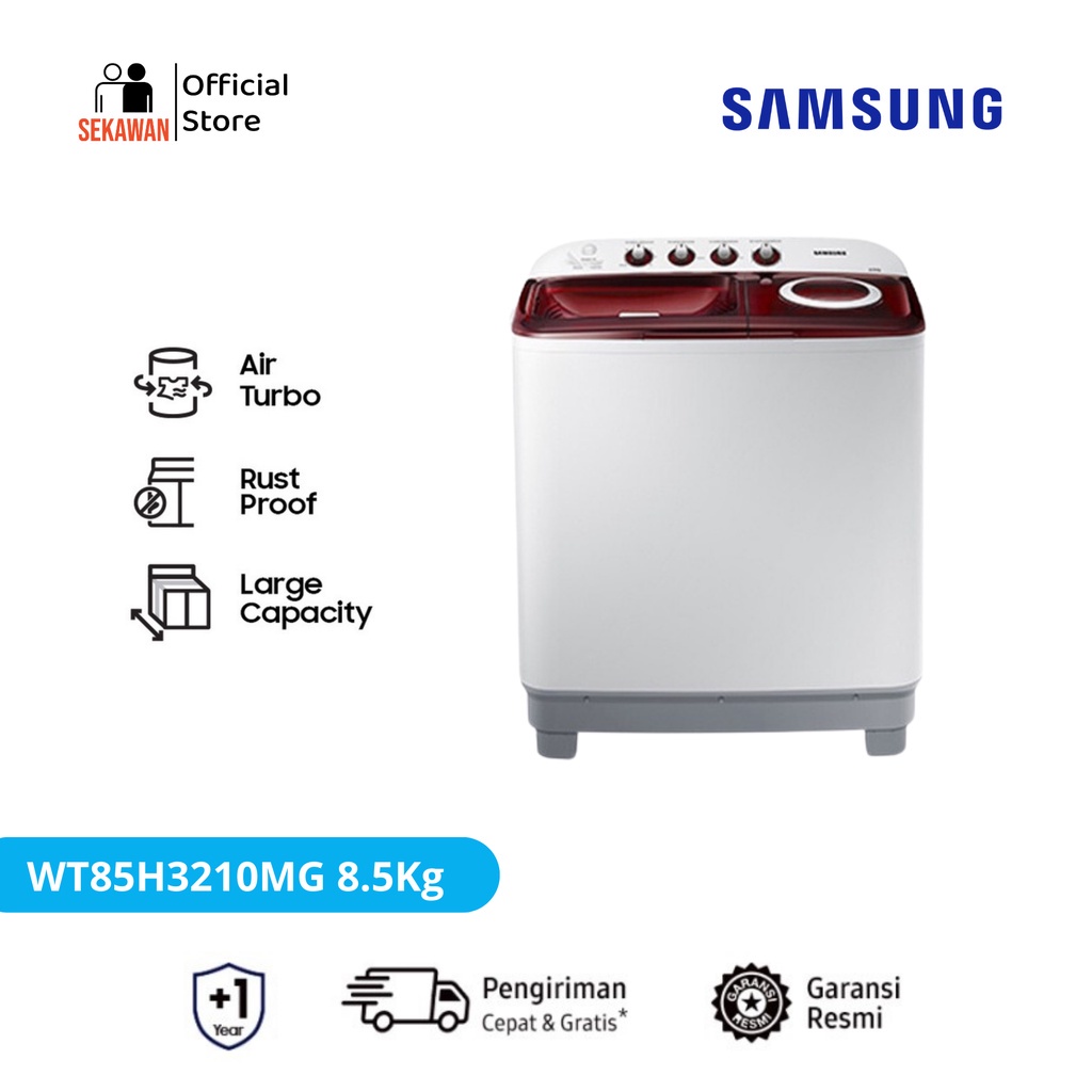 Samsung Mesin Cuci 2 Tabung, 8.5 Kg - WT85H3210MG