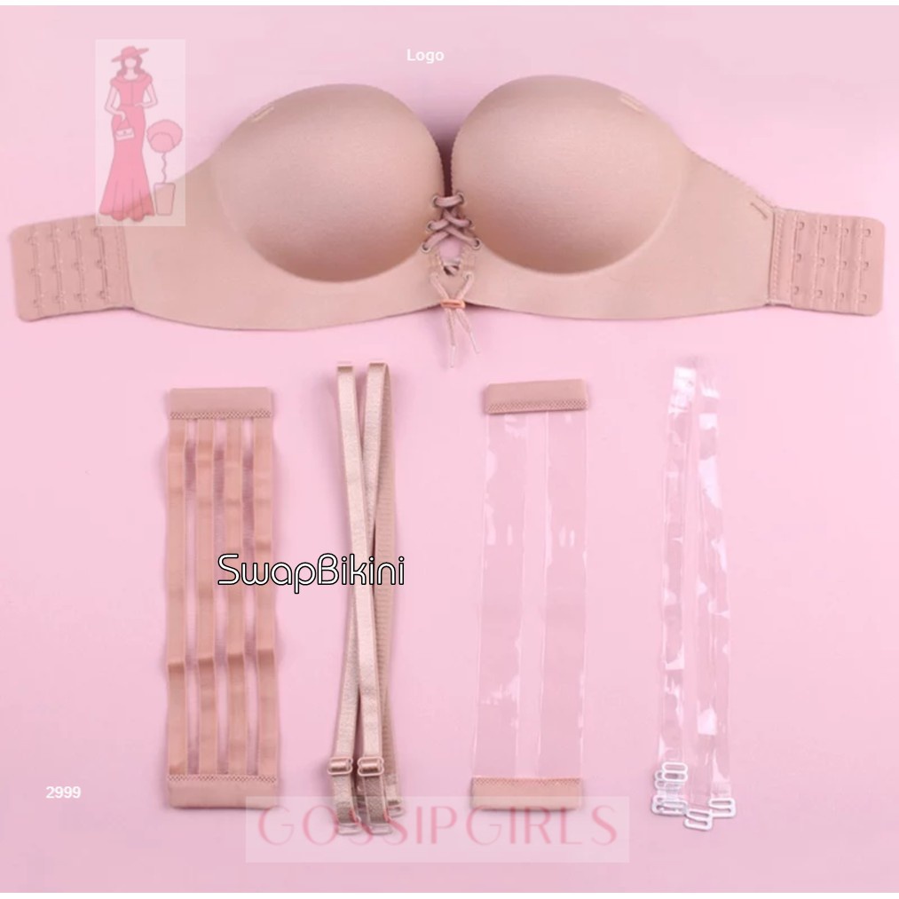GossipGirls - Bra Seamless Ada kawat Bra Busa Tebal Pushup Tali Depan