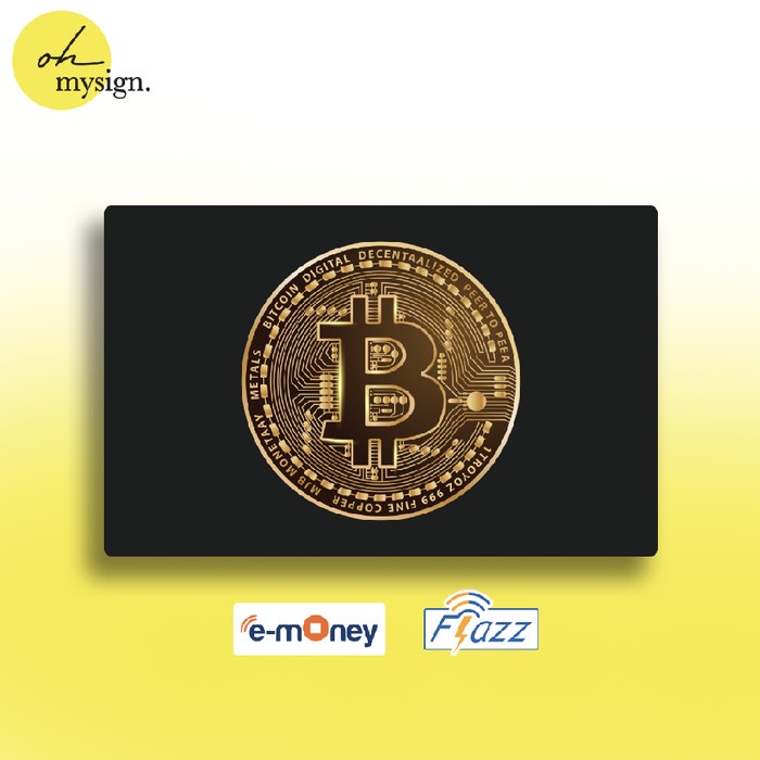 Emoney Flazz Kartu E-Toll Mandiri BCA UV Print - Bitcoin - Emoney