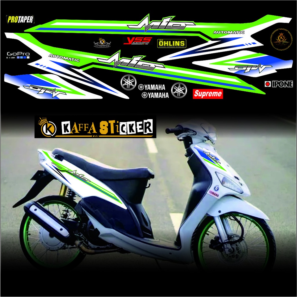 cod/ variasi STIKER STRIPING MIO SPORTY STYLE HIJAU cod
