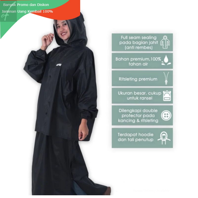 Jas/Mantel Hujan Rok Anti Rembes