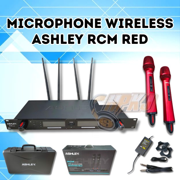 Mic Wireless Ashley RCM Microphone Wireless ASHLEY RCM RED