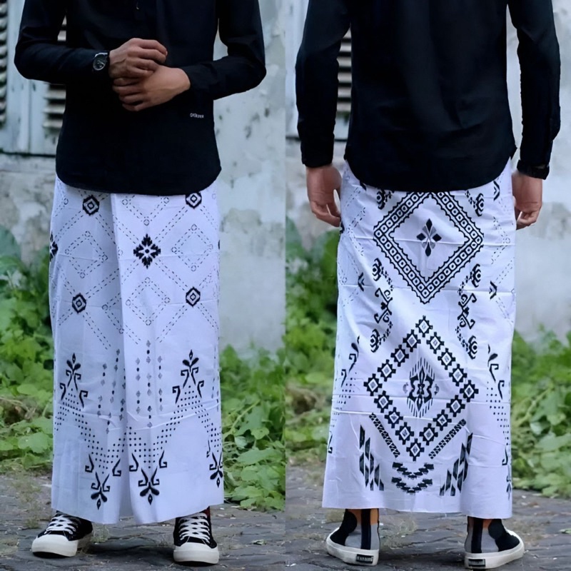 SARUNG - SARUNG BATIK PUTIH POLOS - SARUNG BATIK - SARUNG SANTRIWATI