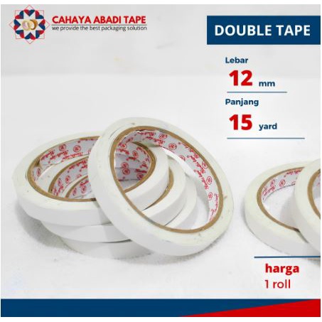 

(Lebar: 12mm) Double Tape / Perekat 2 Sisi Panjang 15Yard