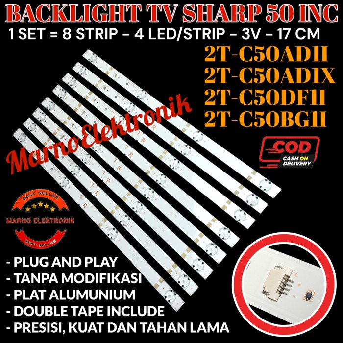BACKLIGHT TV LED SHARP 50 INC 2T-C50AD1I 2T-C50AD1X 2T-C50DF1I LAMPU