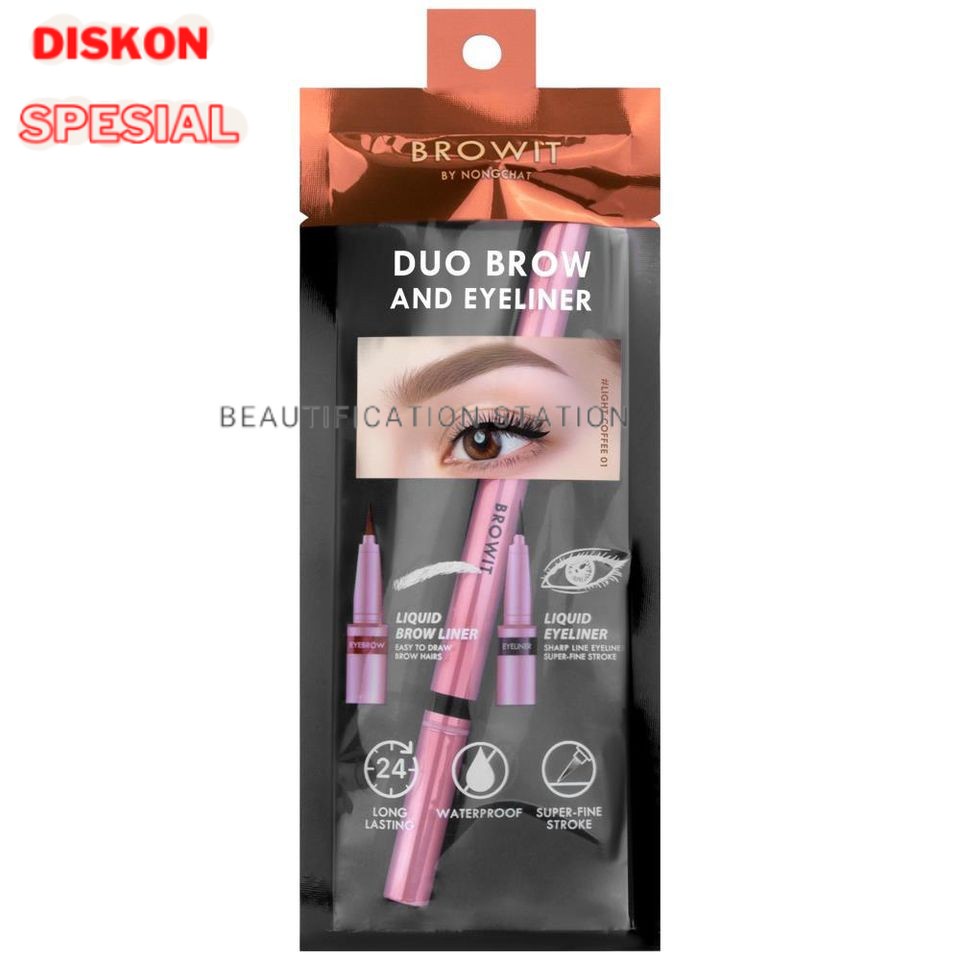 Browit Duo Brow and Eyeliner by Nongchat Original Spidol Alis | Beautification Station