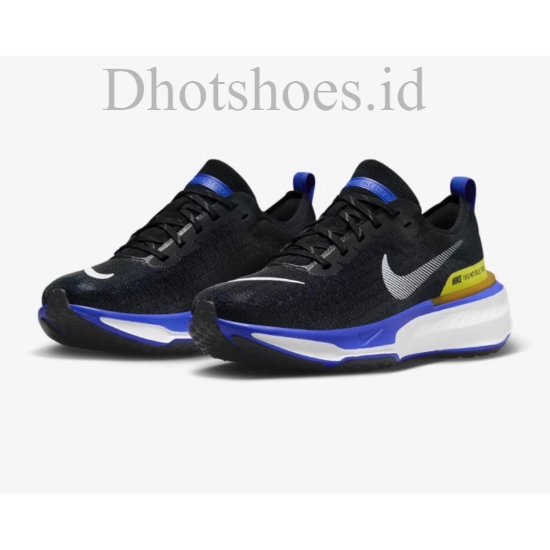 Sepatu Zoom Invincible Run 3 Black Racer Blue High Premium Original