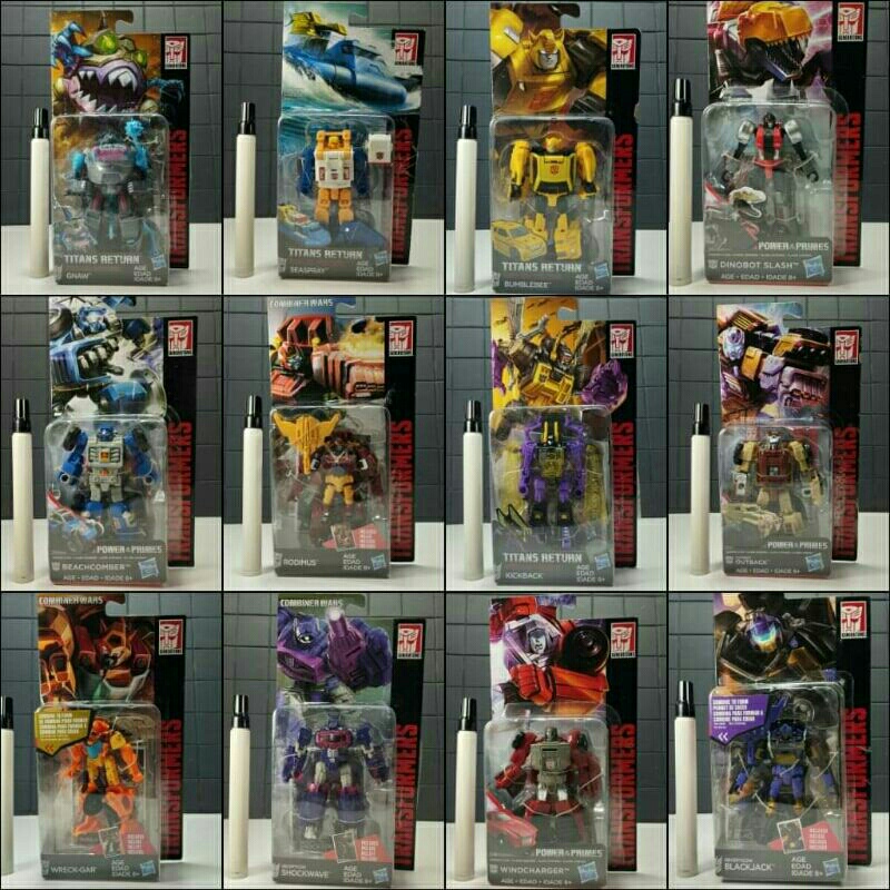 Mainan figure Transformer gnaw seaspray bumblebee dinobot slash beachcomber rodimus kickback outback