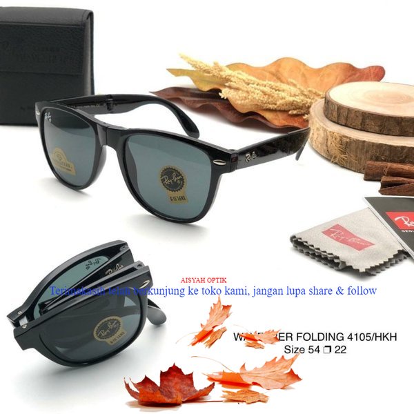 kacamata sunglasses lipat pria wanita rayban wayfarer folding Large Size