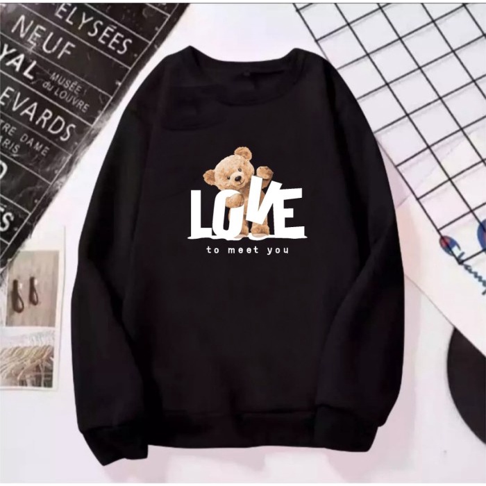 Baju Atasan Anak Perempuan Lengan Panjang Kaos Anak Perempuan - Hitam, M