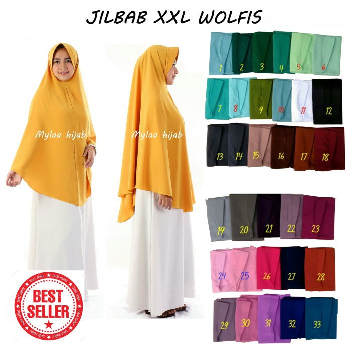 

[MEDAMART] DISKON Jilbab Instan XXL Wolfis Wolpeach Premium Grade A Murah anak sekolah Hitam