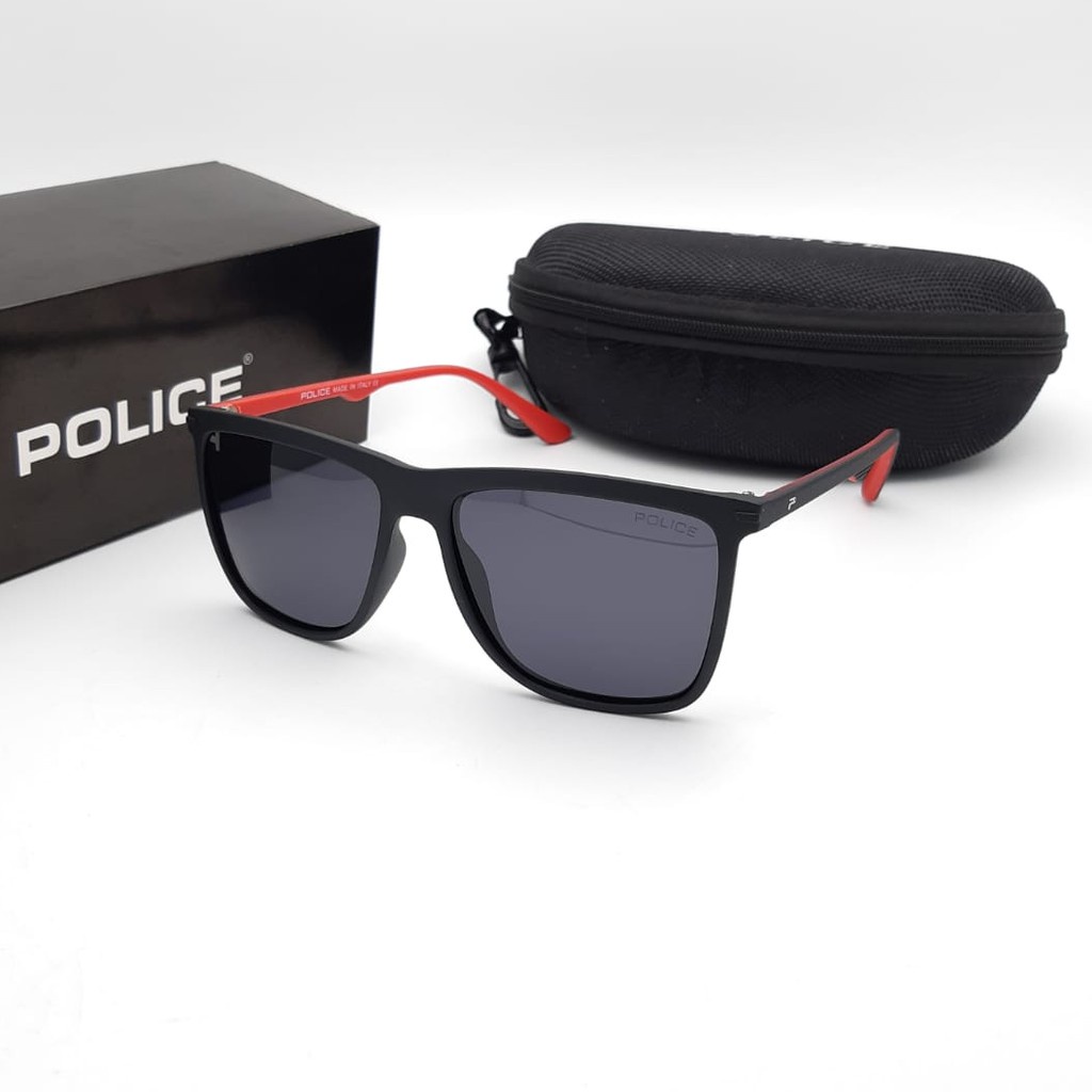 Paling diminati  Kacamata Hitam Pria Polarized Asli Anti silau Anti Uv 400 Fashion Pria Police A605 