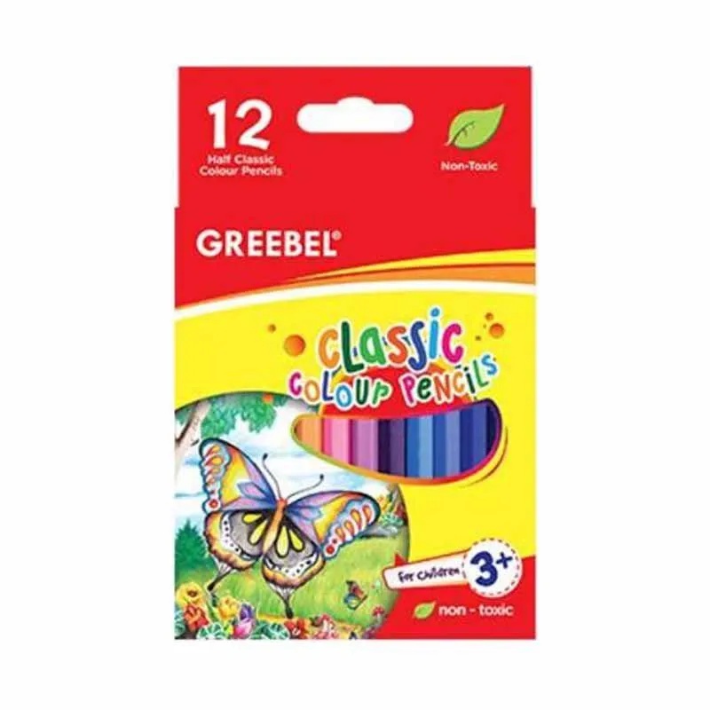 

[SET] Pensil Warna / Colored Pencils 12 Half Classic Colour Pencils - Greebel Pendek MURAH