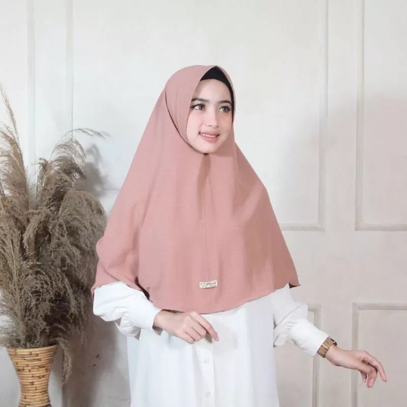 HIJAB BERGO INSTAN CRINKLE AIRFLOW PED MARYAM L POLOS TANPA TALI/BERGO HAMIDAH L - RUBINAOFFICIALSTO