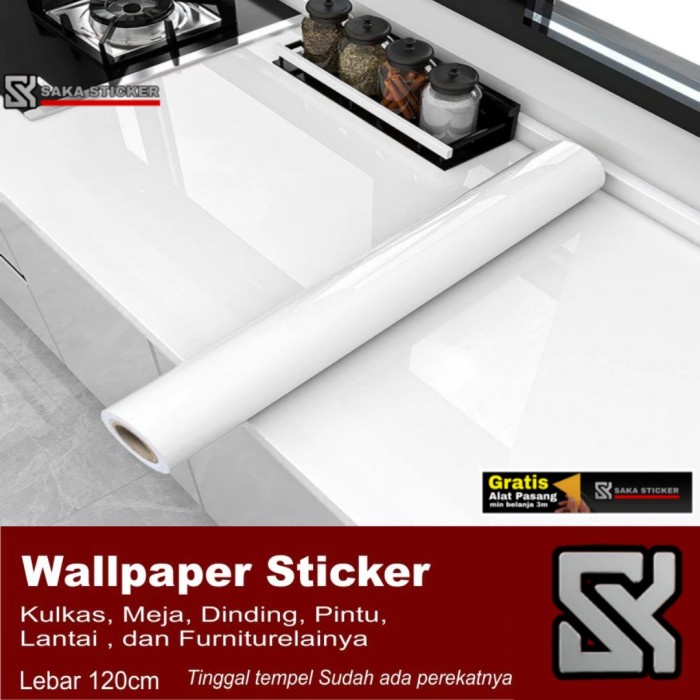 Stiker Dapur Anti Minyak Anti Api Wallpaper Sticker Dinding Marmer - marmer putih